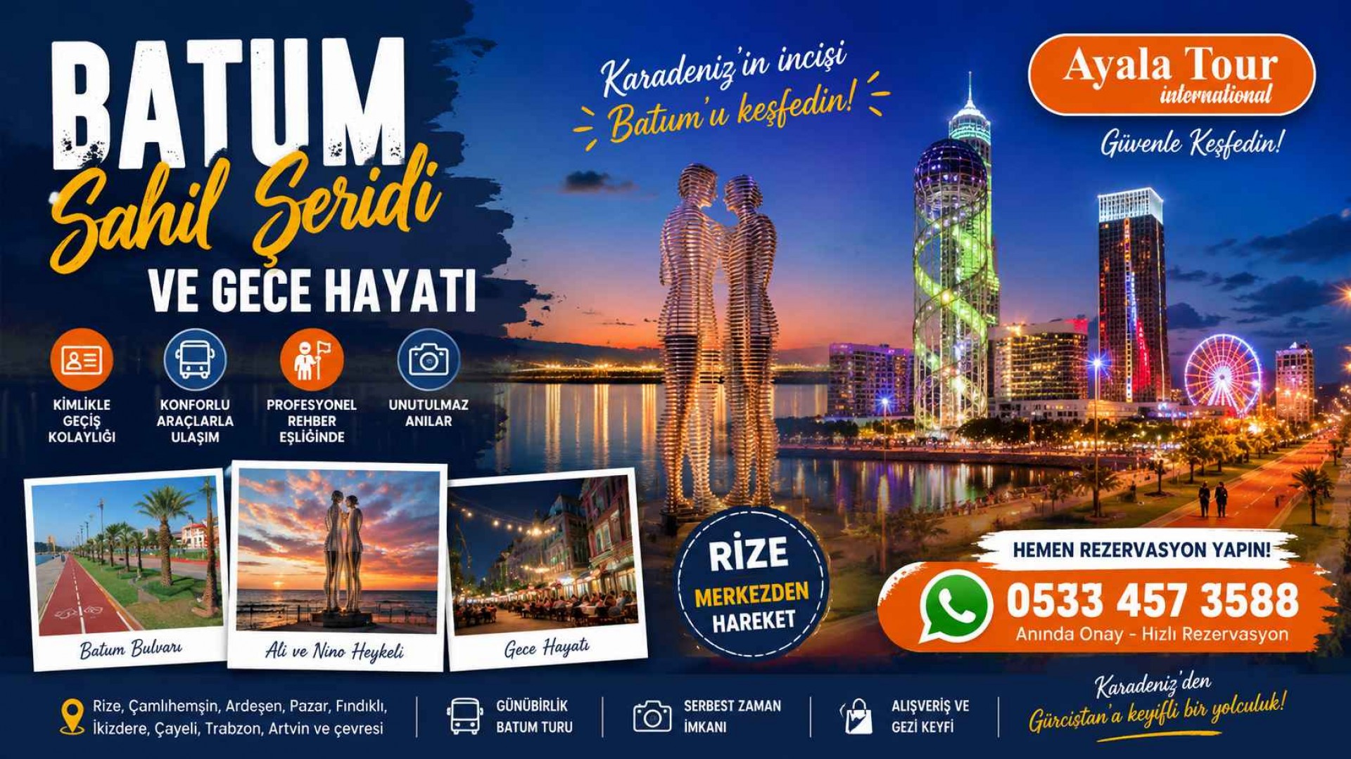 Batum Sahil Şeridi ve Gece Hayatı