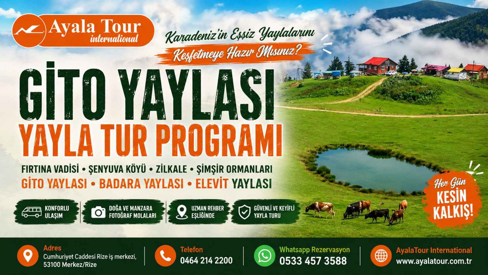Gito Yaylası Yayla Tur Programı