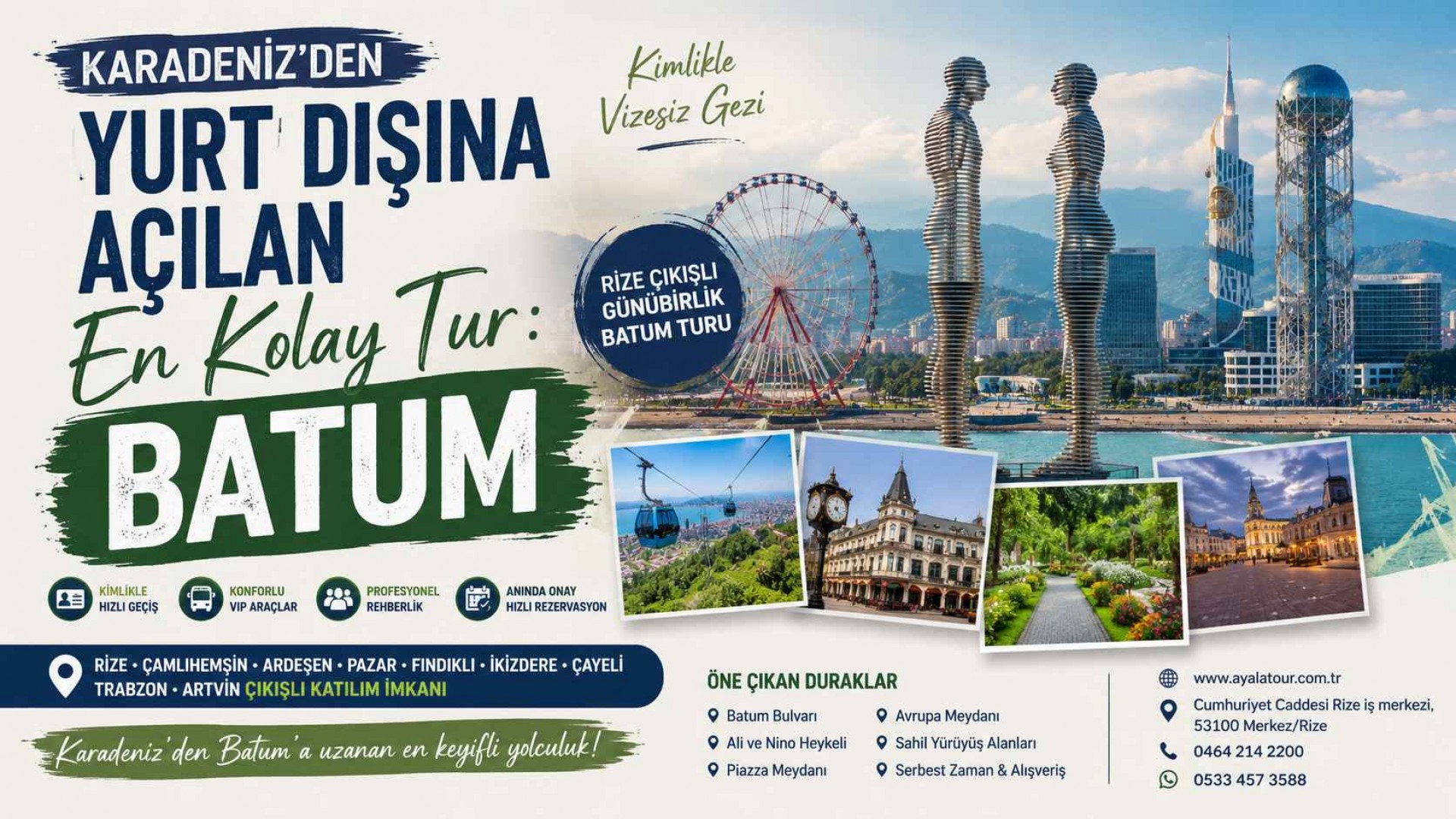 Karadeniz’den Yurt Dışına Açılan En Kolay Tur: Batum