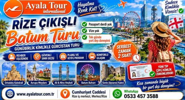 Rize Çıkışlı En Uygun Batum Turu Seçenekleri