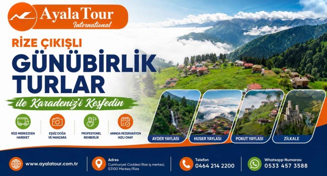 Rize Çıkışlı Günübirlik Turlar ile Karadeniz’i Keşfedin