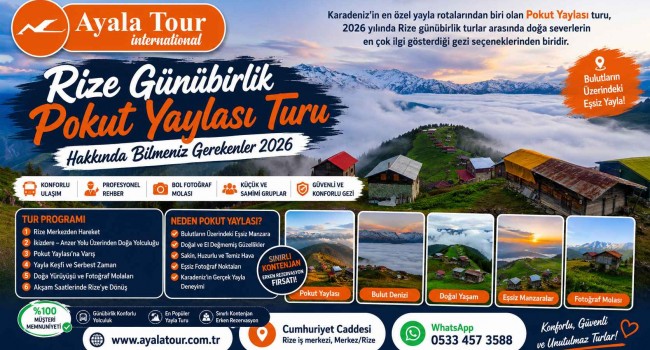 Rize Günübirlik Pokut Yaylası Turu Hakkında Bilmeniz Gerekenler 2026