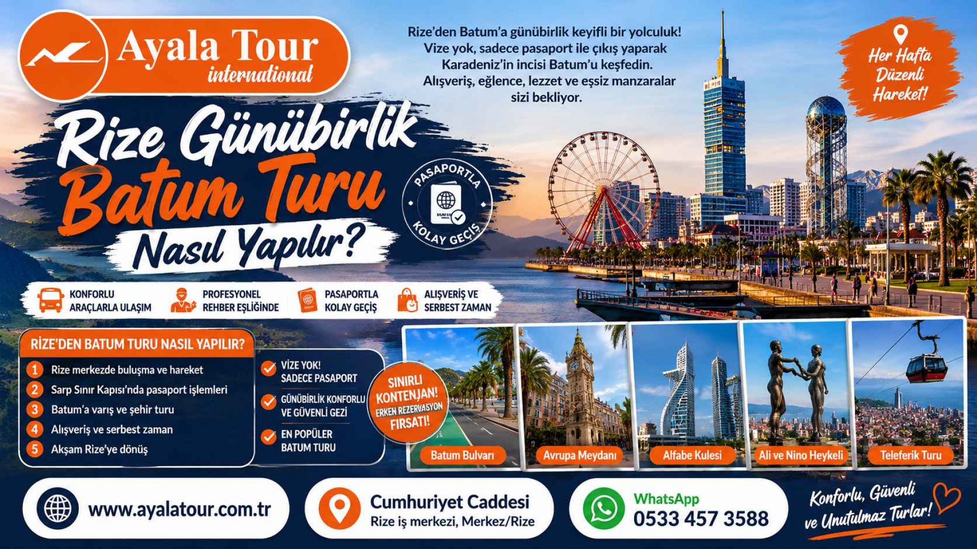 Rize Günübirlik Batum Turu Nasıl Yapılır?