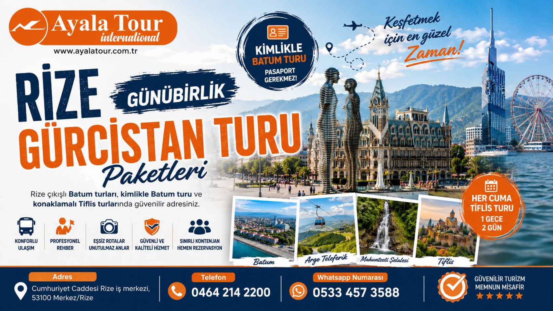 Rize Günübirlik Gürcistan Turu Paketleri