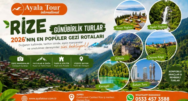 Rize Günübirlik Turlar: 2026’nın En Popüler Gezi Rotaları