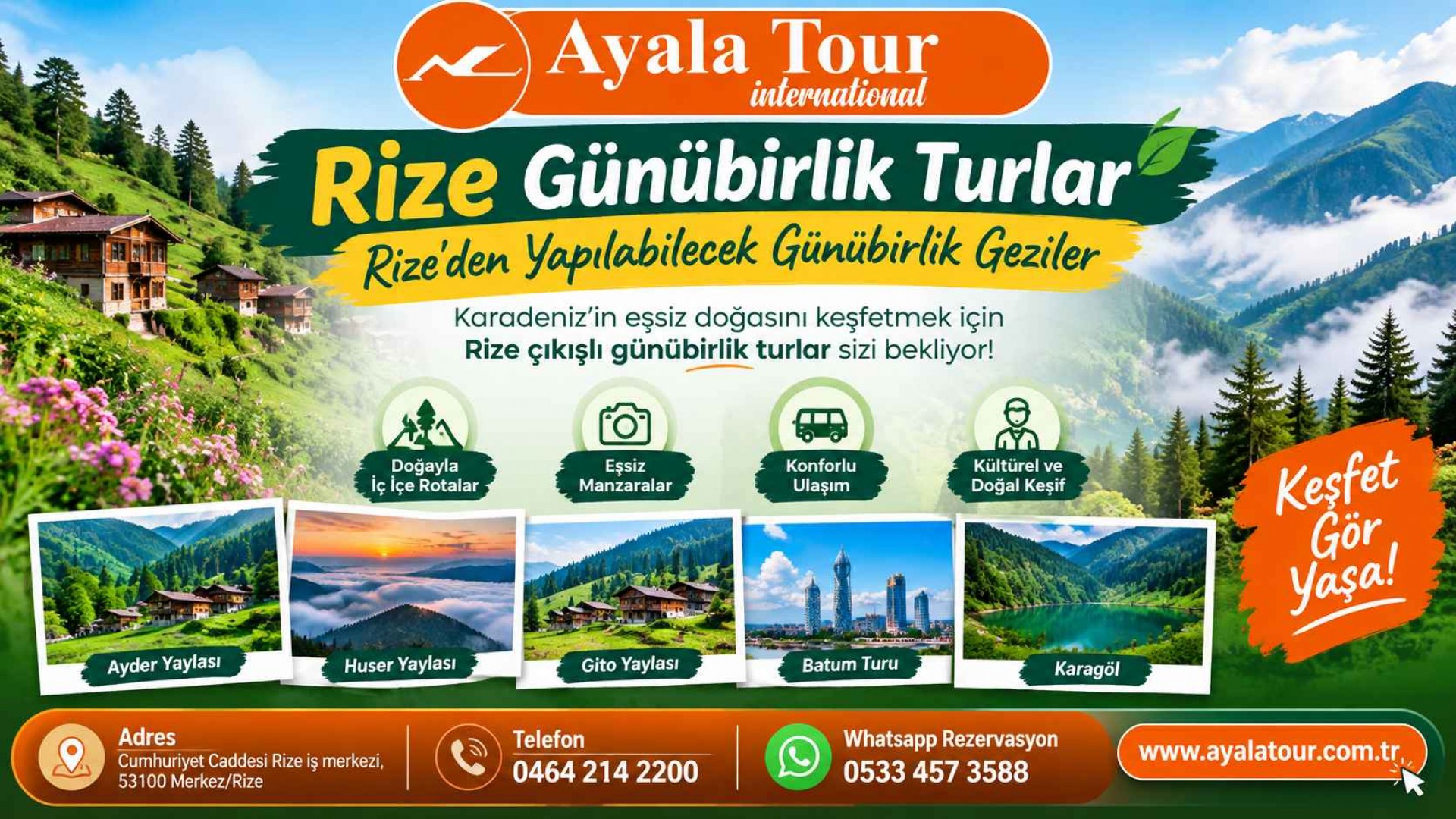 Rize Günübirlik Turlar: Rize'den Yapılabilecek Günübirlik Geziler