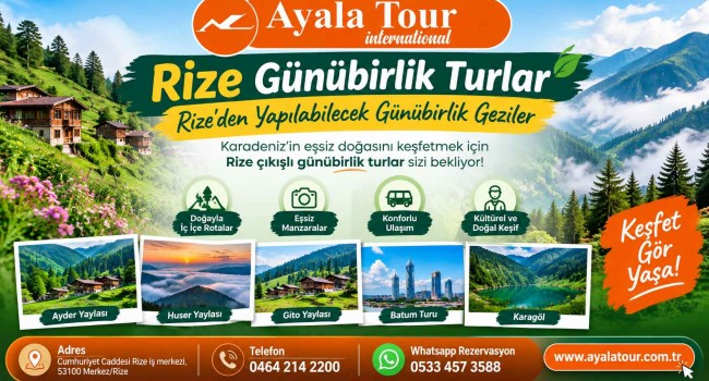 Rize Günübirlik Turlar: Rize'den Yapılabilecek Günübirlik Geziler