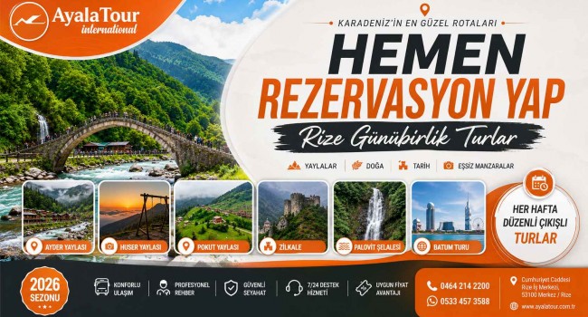 Hemen Rezervasyon Yap – Rize Günübirlik Turlar