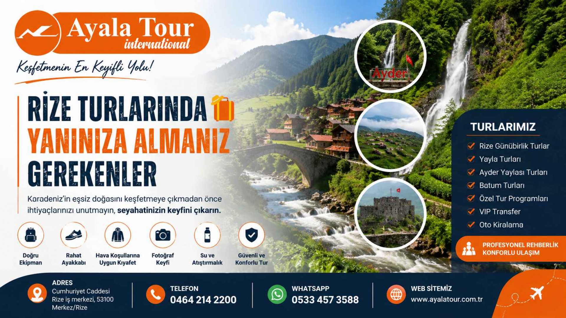 Rize Turlarında Yanınıza Almanız Gerekenler