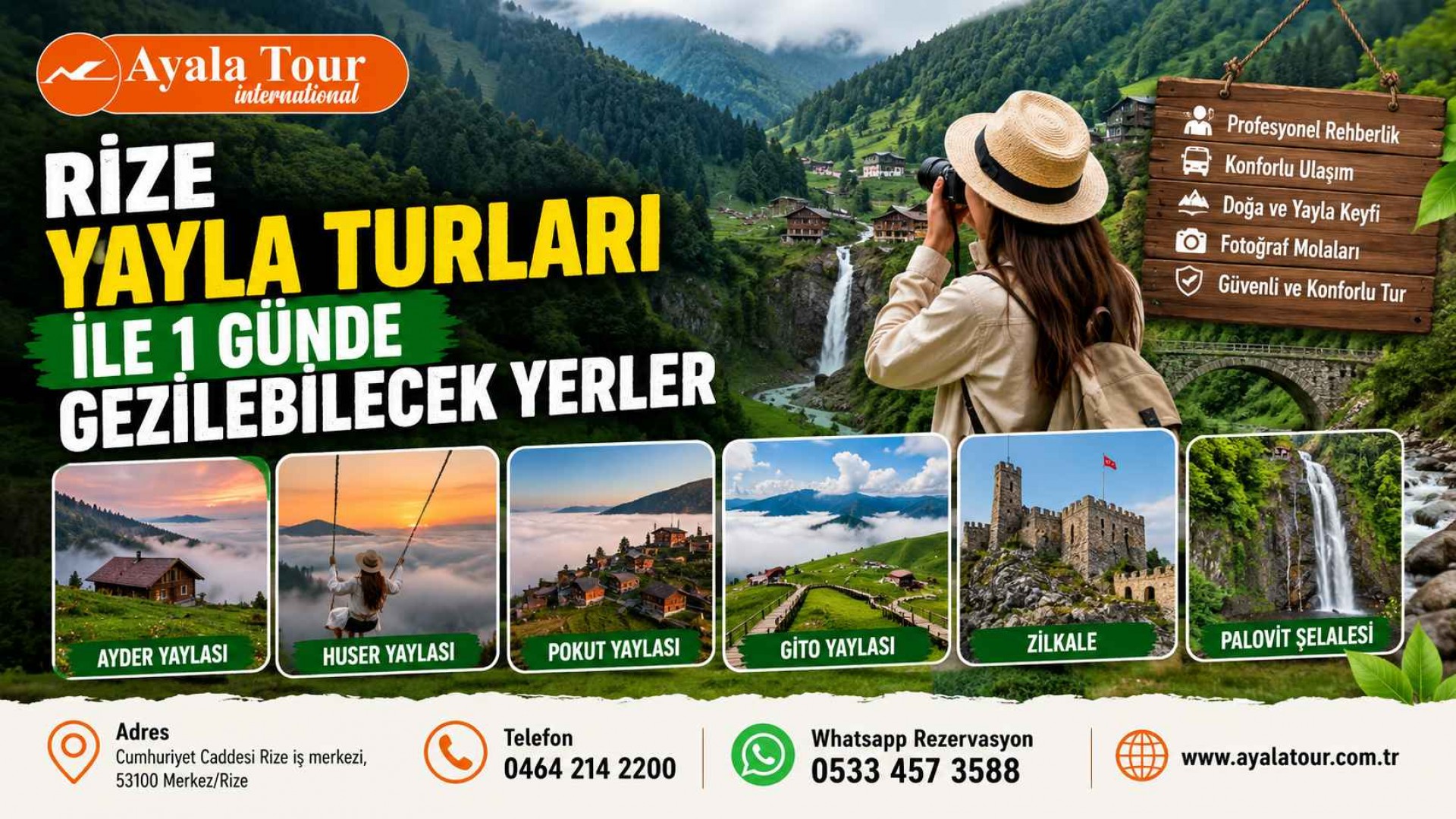 Rize Yayla Turları ile 1 Günde Gezilebilecek Yerler