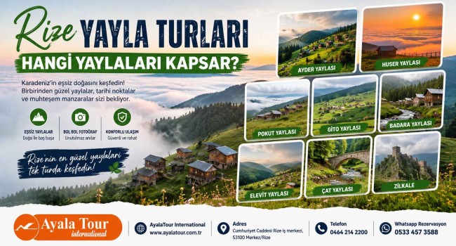 Rize Yayla Turları Hangi Yaylaları Kapsar?