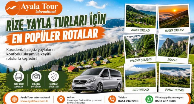 Rize Yayla Turları İçin En Popüler Rotalar
