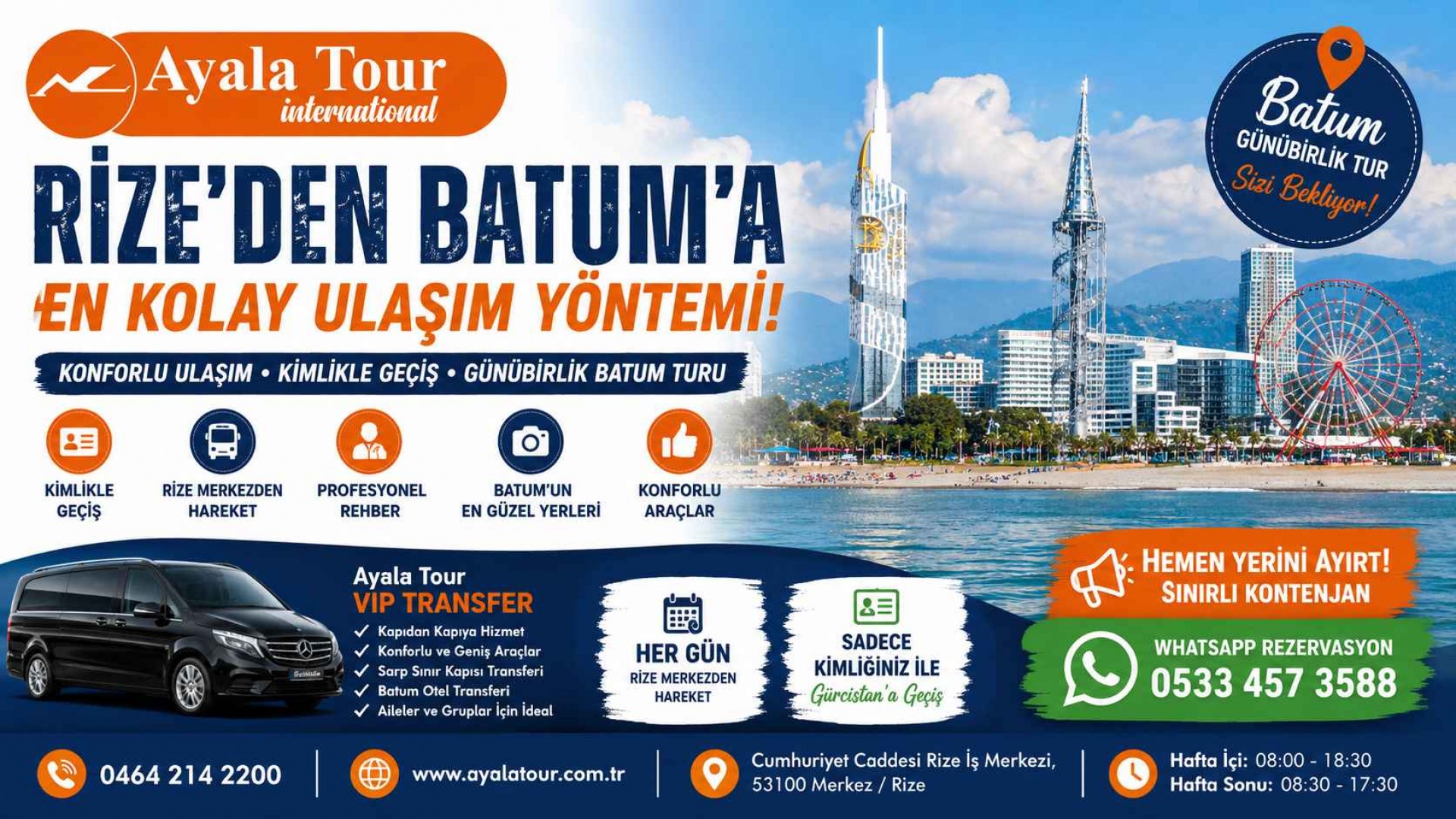 Rize’den Batum’a En Kolay Ulaşım Yöntemi