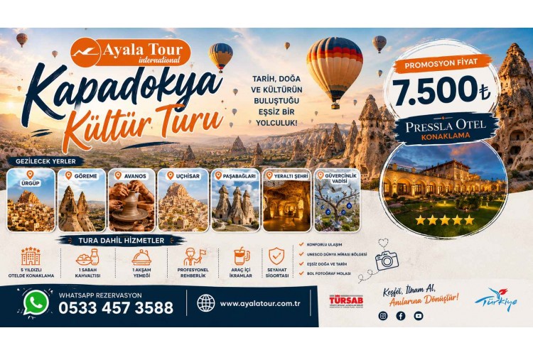 Rize Çıkışlı Kapadokya Kültür Turu