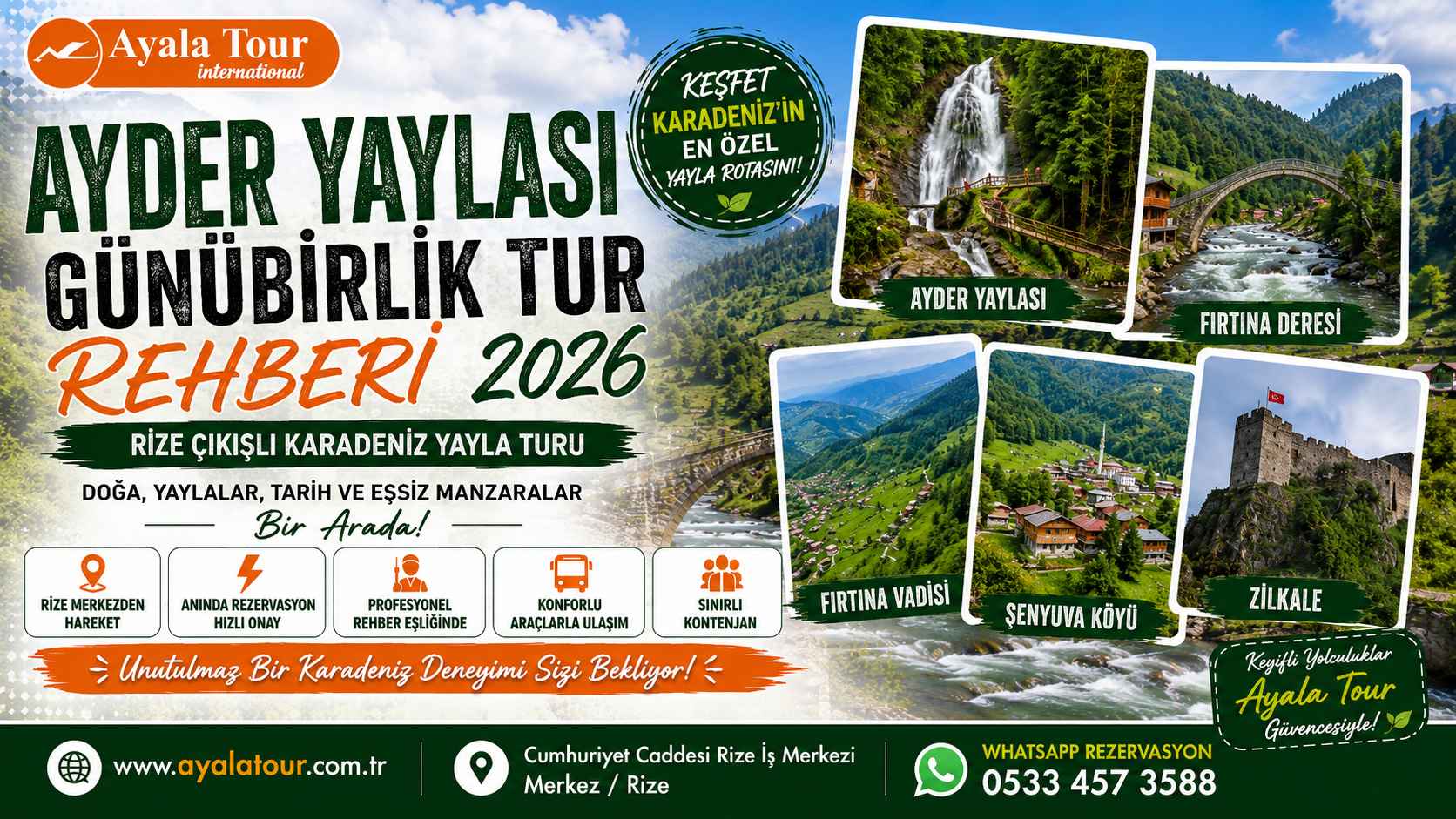 Ayder Yaylası Günübirlik Tur Rehberi 2026 - Rize Çıkışlı Yayla Turu