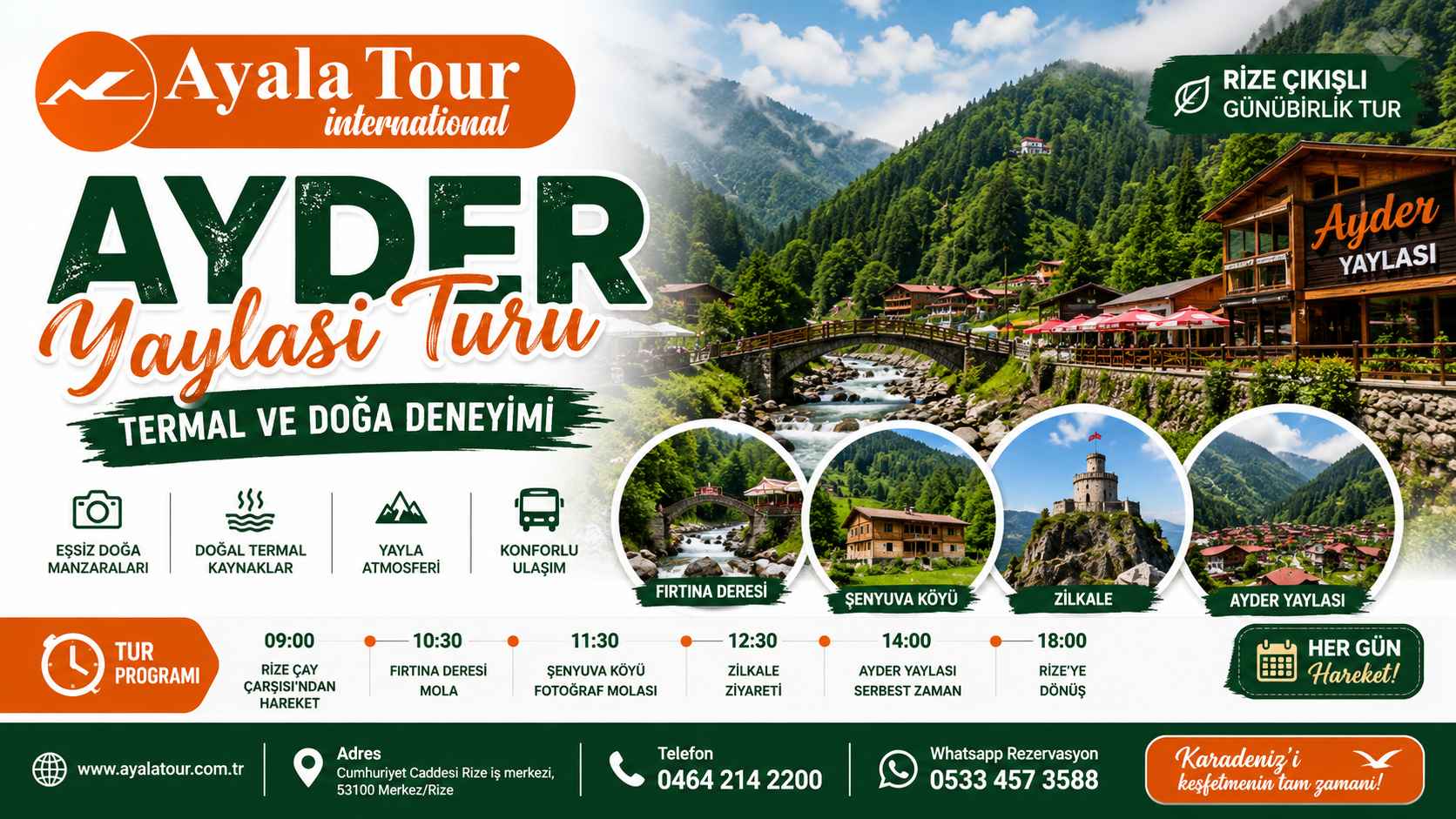 Ayder Yaylası Turu – Rize Çıkışlı Günübirlik Ayder Yaylası Gezisi