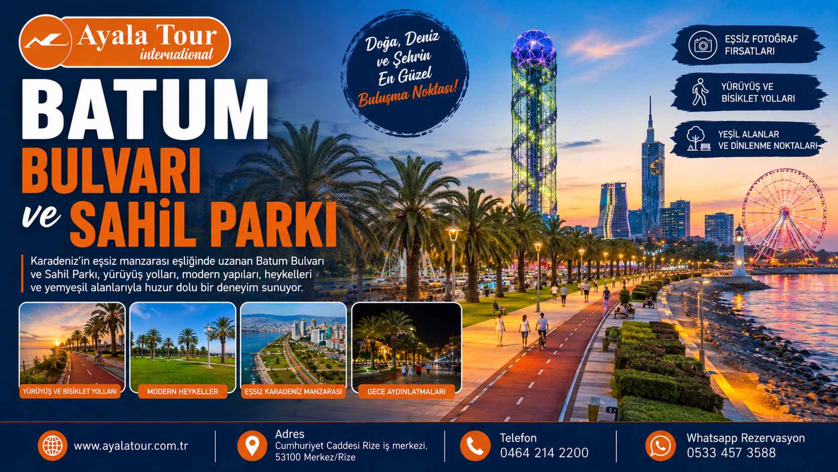 Batum Bulvarı ve Sahil Parkı | Batum Gezilecek Yerler Batum Bulvarı ve Sahil Parkı Karadeniz kıyısı Gürcistan gezi rehberi