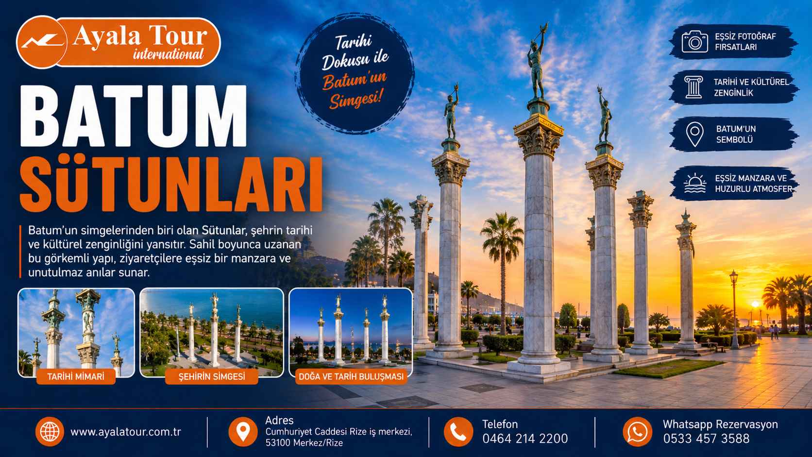Batum Sütunları | Batum Gezilecek Yerler Batum Sütunları Karadeniz sahili Batum gezilecek yerler Gürcistan