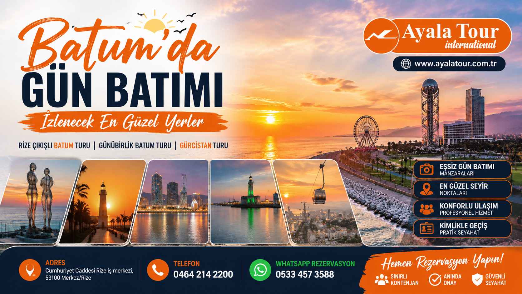 Batum'da gün batımı izlenecek en güzel yerler – Batum gün batımı manzarası
