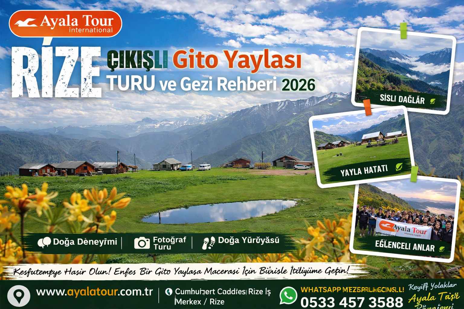 Gito Yaylası Turu ve Gezi Rehberi - Rize çıkışlı günübirlik Gito ve Elevit Yaylası turu