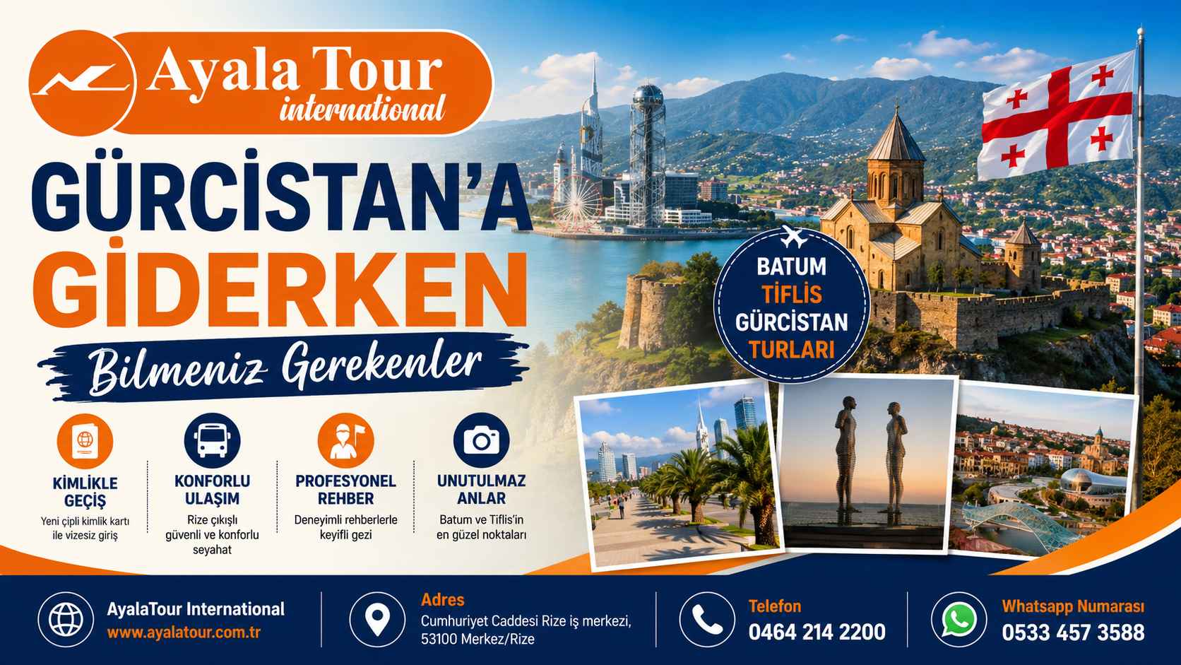 Gürcistan'a giderken bilinmesi gerekenler - Rize çıkışlı Batum turu öncesi seyahat rehberi ve kimlikle Batum geçişi
