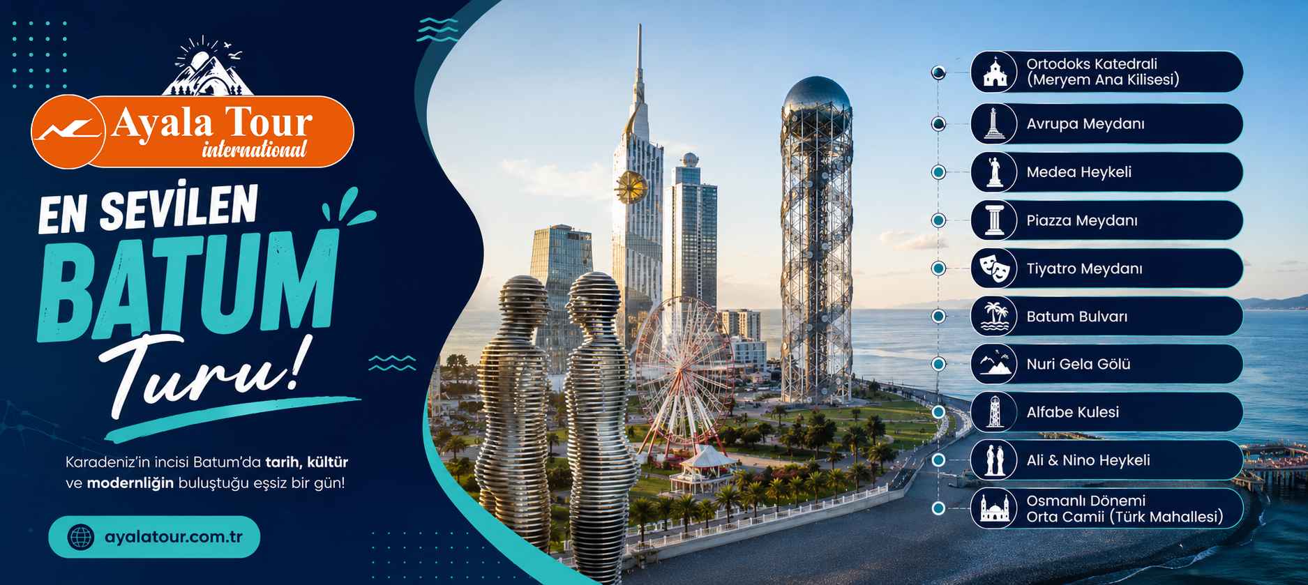 Kimlikle Batum Turu 2026 - Rize Çıkışlı Günübirlik Batum Turu