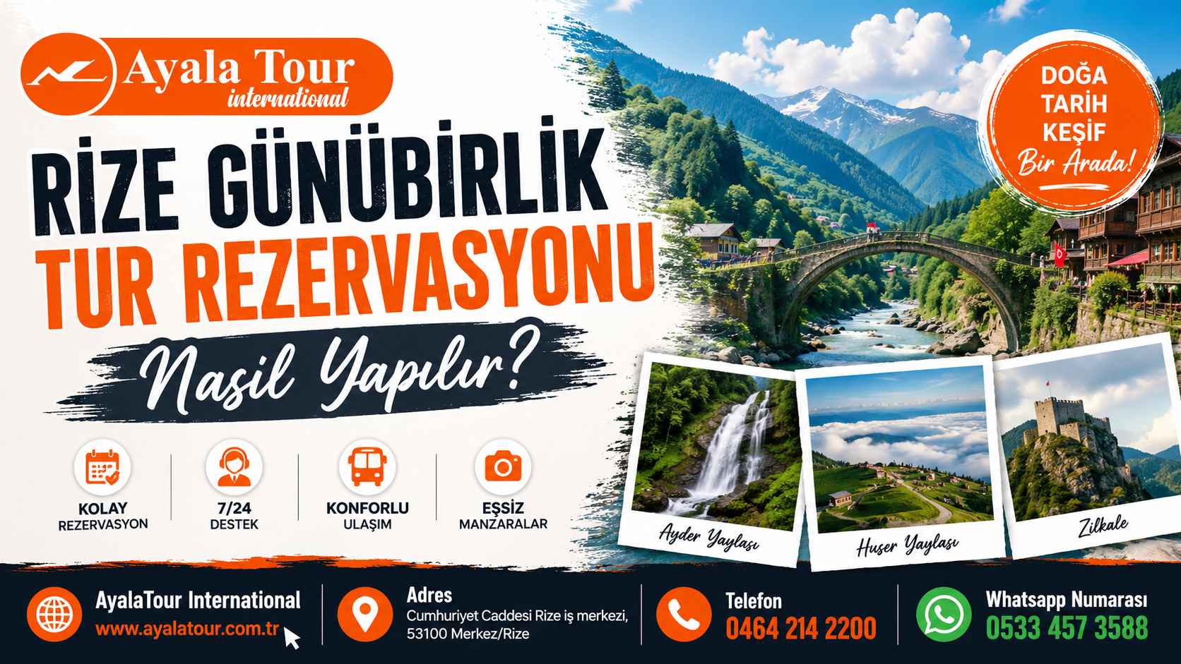 Rize Günübirlik Tur Rezervasyonu Nasıl Yapılır? | Ayala Tour