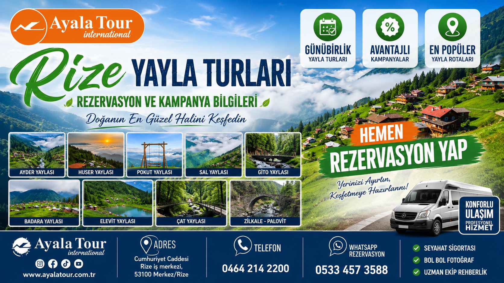 Rize Yayla Turları – Rize Çıkışlı Günübirlik Yayla Turları